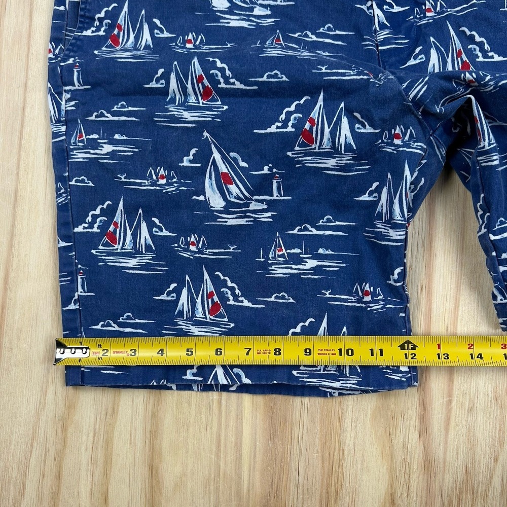 Vineyard Vines Shorts Mens 42 Blue Geometric AOP Sailing Nautical Breaker Short - Picture 5 of 10